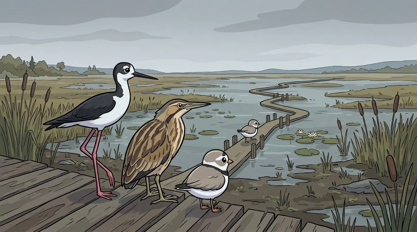 Stilt, Bittern, and Plover beat 4 of 5