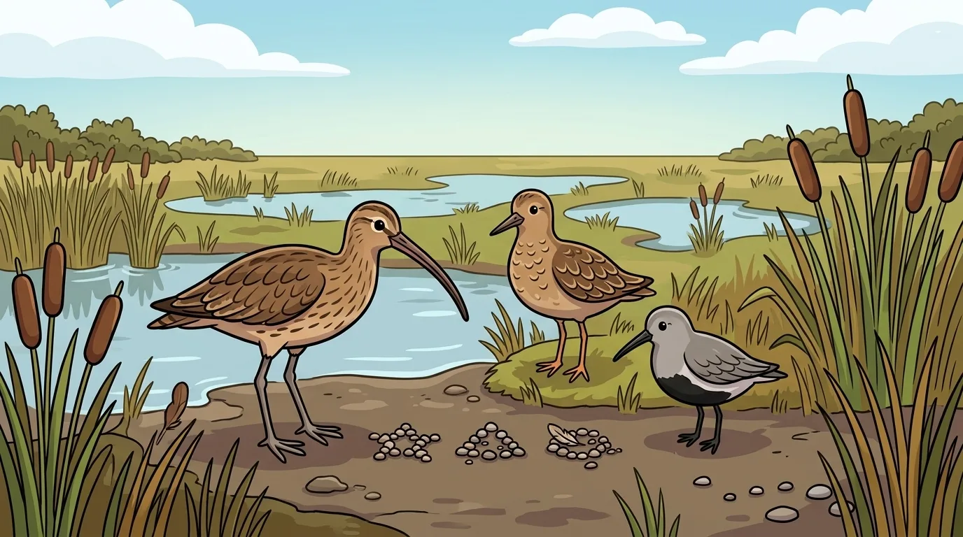 Dunlin, Reeve, and Curlew beat 2 of 5