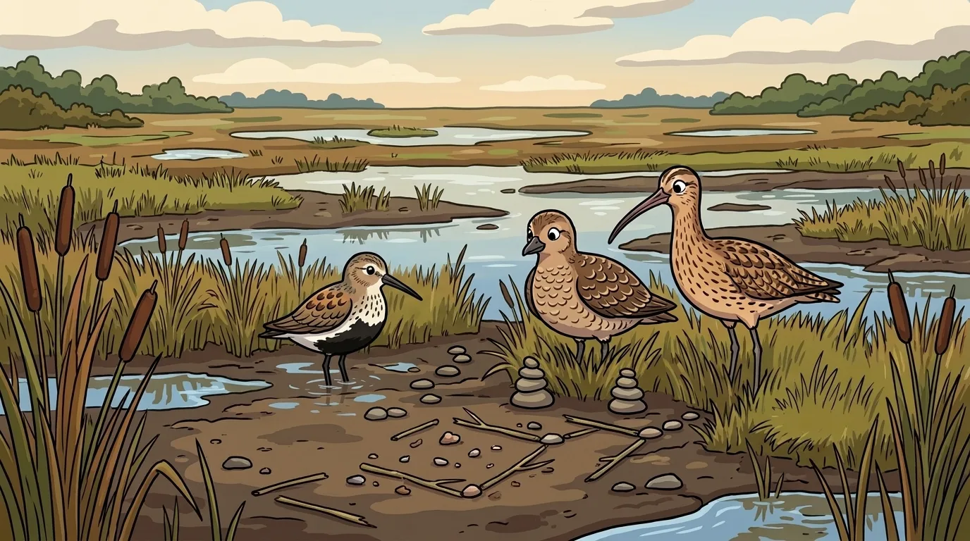Dunlin, Reeve, and Curlew beat 5 of 5