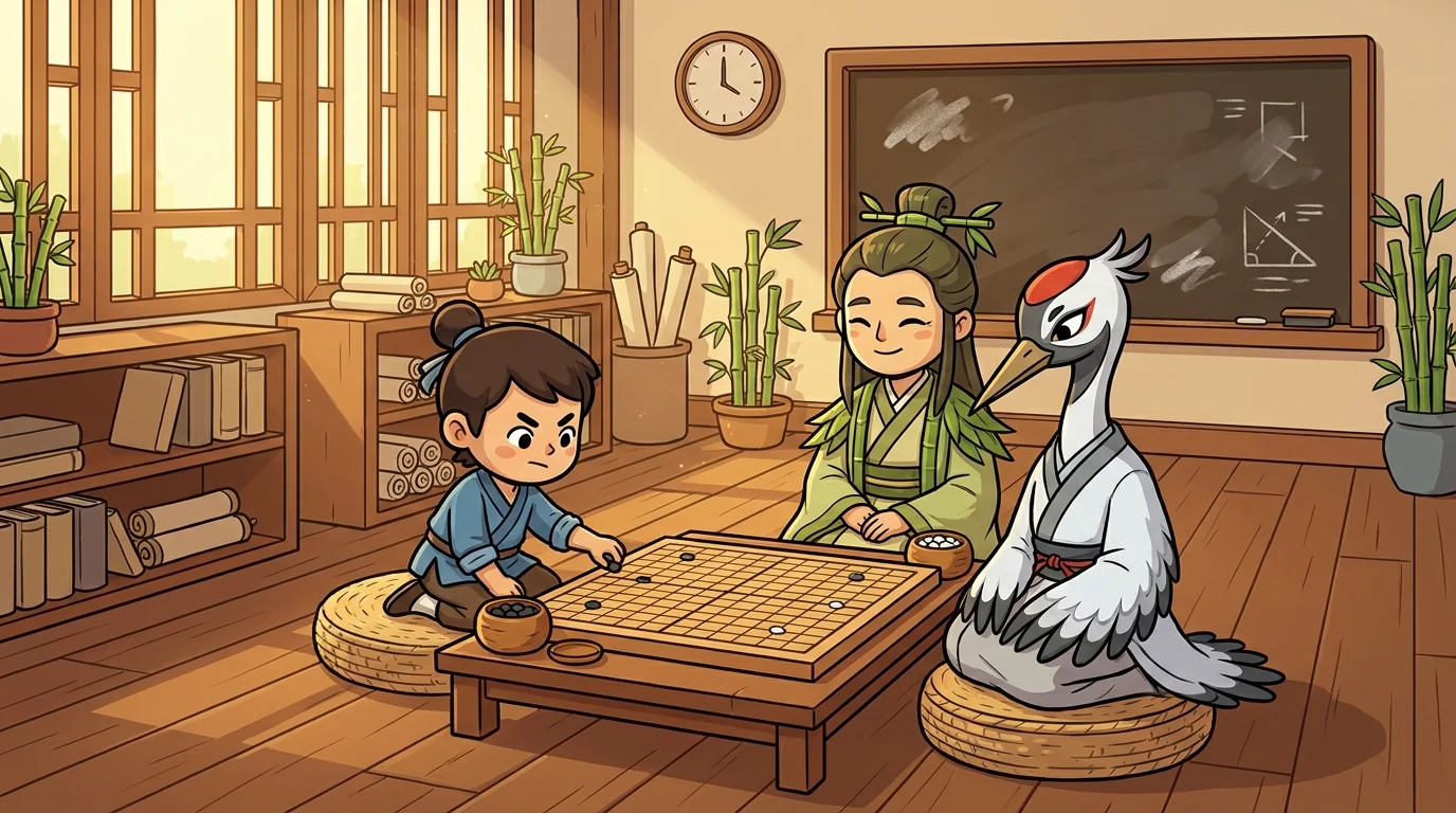 Patient Bamboo and Hungry Crane beat 1 of 5