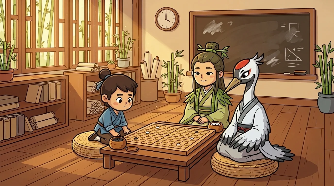 Patient Bamboo and Hungry Crane beat 2 of 5