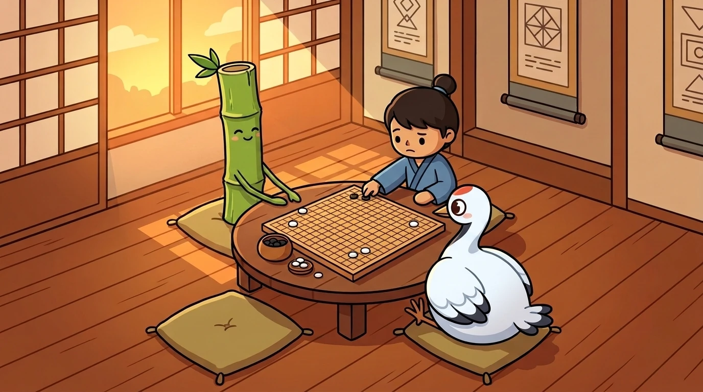 Patient Bamboo and Hungry Crane beat 2 of 5