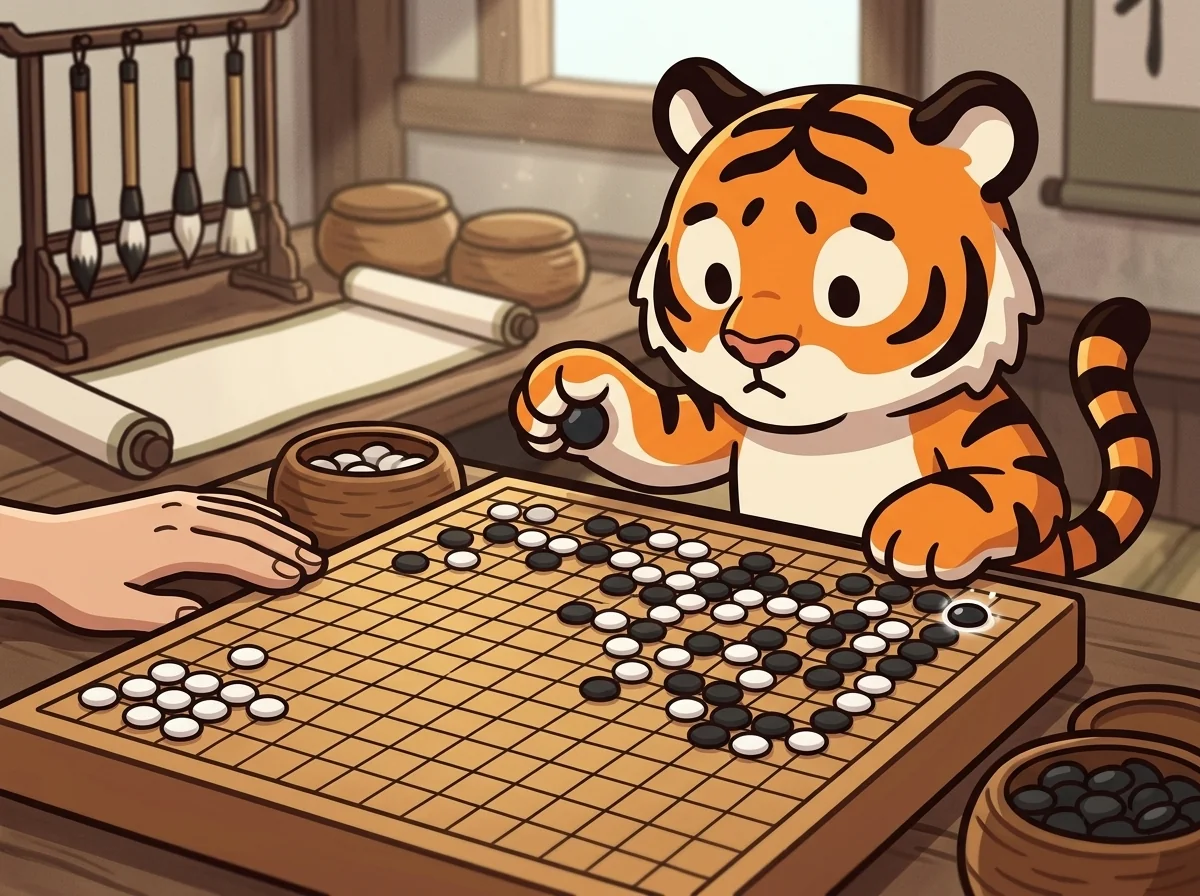 Sparring Tiger beat 3 of 5