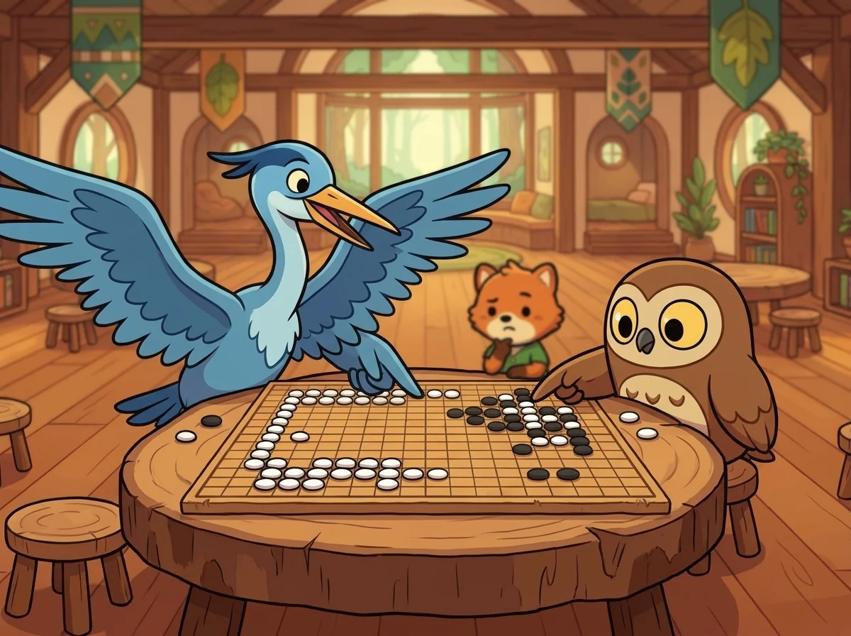Wide Heron and Two-Eyed Owl beat 3 of 5